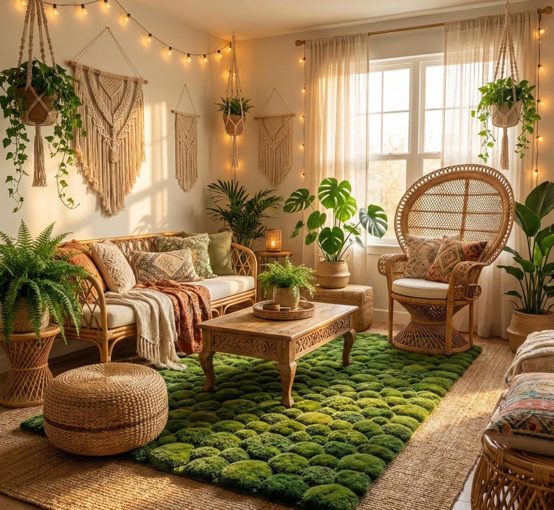 3D Moss Rug – Forest Floor Area Rug – 8x10 Hand Tufted New Zealand Wool Nature Inspired Green Carpet – Arons Rugs