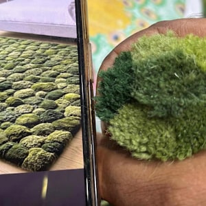 3D Moss Rug – Forest Floor Area Rug – 8x10 Hand Tufted New Zealand Wool Nature Inspired Green Carpet – Arons Rugs