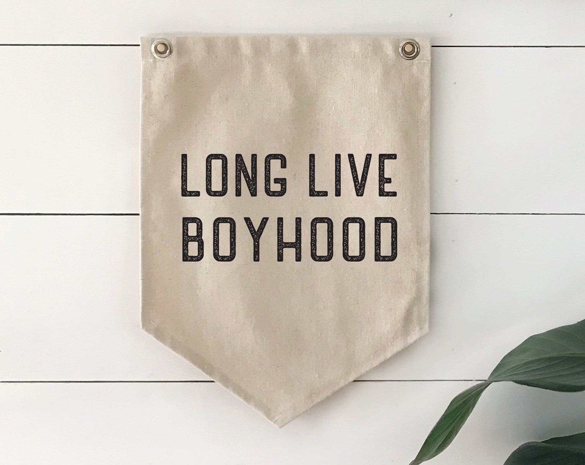 Nursery Wall Decor, Long Live Boyhood Pennant Flag Wall Art Banner, Kids Room Decor