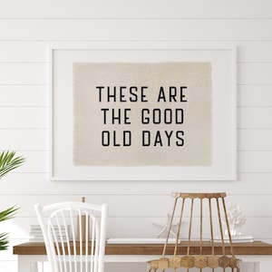 Good Old Days Canvas Poster, Boho Wall Art Tapestry, Hanging Banner Flag, Living Room or Nursery Wall Decor