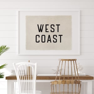Beach Wall Decor, West Coast Canvas Poster, Surf Tapestry Flag, Coastal Wall Art Banner