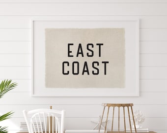 Beach Wall Decor, East Coast Canvas Poster, Surf Tapestry Flag, Coastal Wall Art Banner