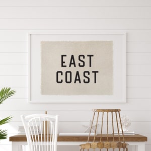 Beach Wall Decor, East Coast Canvas Poster, Surf Tapestry Flag, Coastal Wall Art Banner