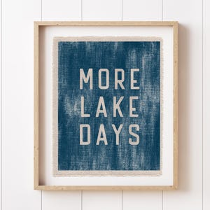 Lake Wall Art Flag, More Lake Days Canvas Poster, Lake House Tapestry Flag, Coastal Decor Wall Banner