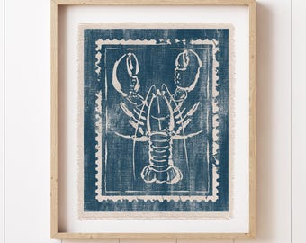 Beach Wall Art, Lobster Canvas Poster, Surf Tapestry Flag, Coastal Wall Decor Banner