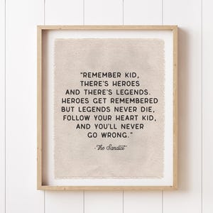 Sandlot Quote Flag, Nursery Wall Decor, Wall Art Pennant Banner, Kids Room Decor, Boys Baseball Bedroom Decor