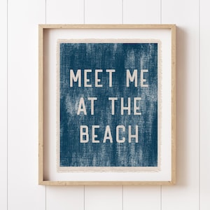 Beach Wall Art, Meet Me At The Beach Canvas Poster, Surf Tapestry Flag, Coastal Decor Wall Banner