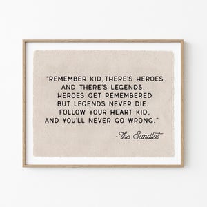 Sandlot Quote Flag, Nursery Wall Decor, Wall Art Pennant Banner, Kids Room Decor, Boys Baseball Bedroom Decor