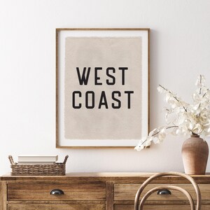 Beach Wall Decor, West Coast Canvas Poster, Surf Tapestry Flag, Coastal Wall Art Banner