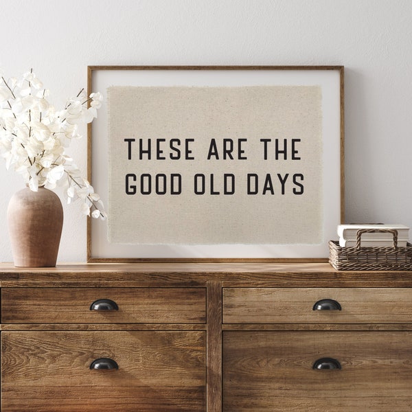 These Are The Good Old Days Flag, Nursery Wall Decor, Wall Art Pennant Banner, Kids Room Decor, Boys Bedroom Decor