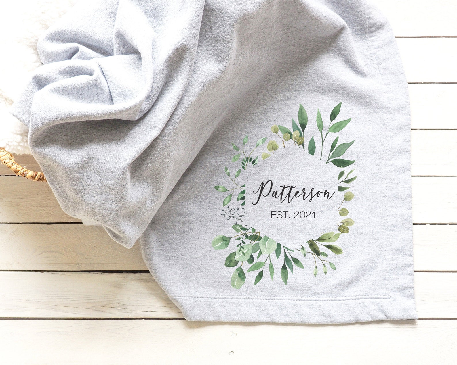 Throw Blanket Personalized Gift Family Name Blanket Etsy