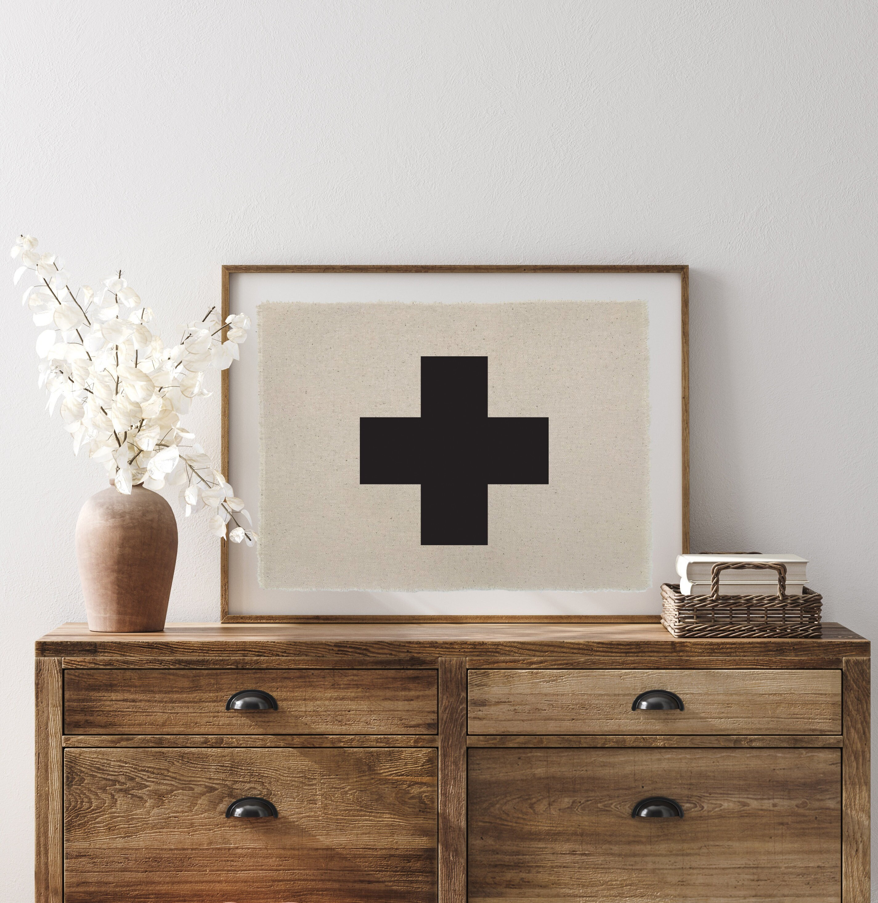 Swiss Cross Flag, Boho Nursery Wall Decor, Wall Art Pennant Banner, Kids Room Decor, Boys Bedroom Decor