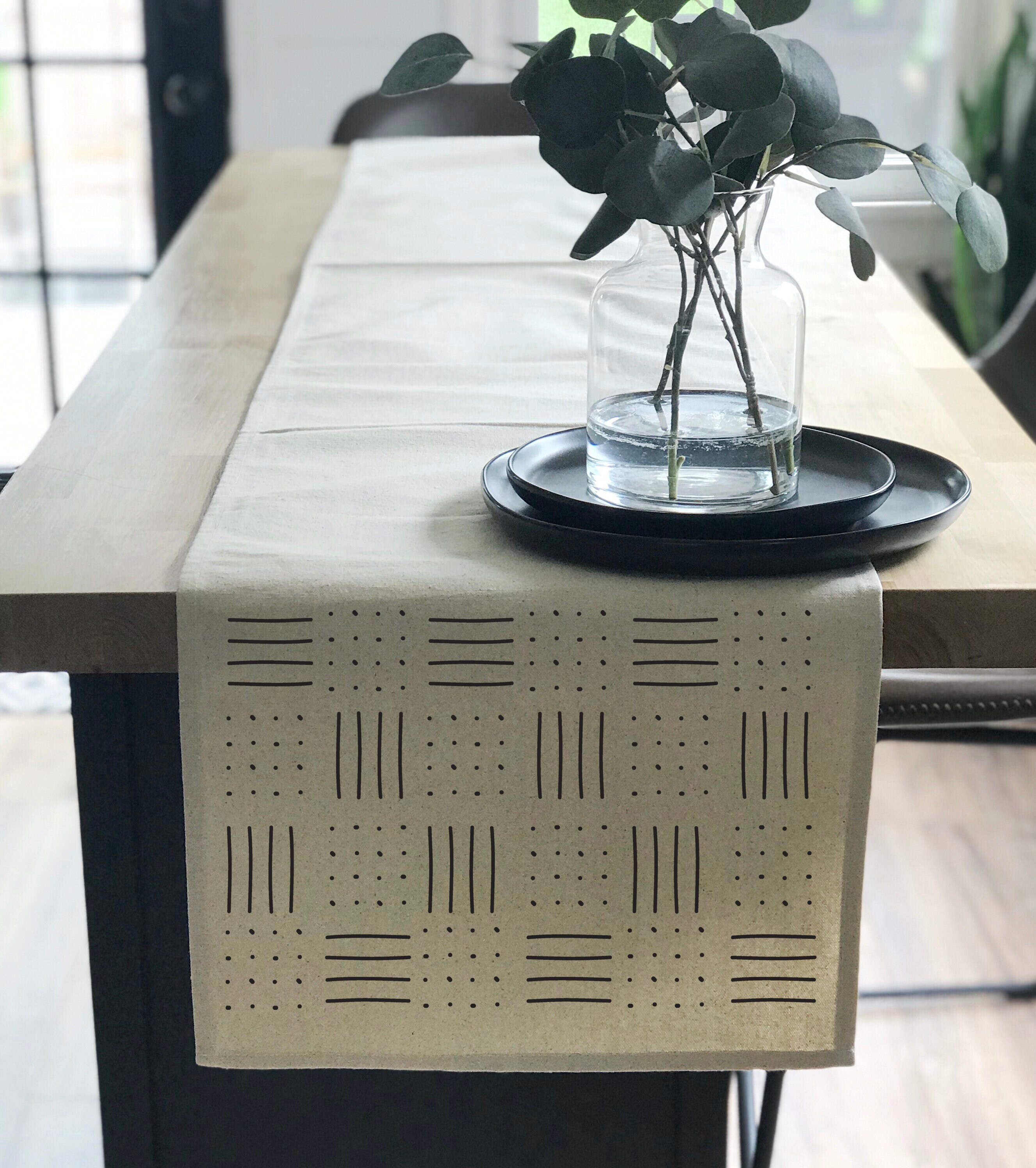 Schlammtuch Tischläufer Neutrales Wohndekor Boho | Etsy