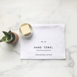 Minimalist Hand Towel Set, Modern Bathroom Decor, Simple Small ...