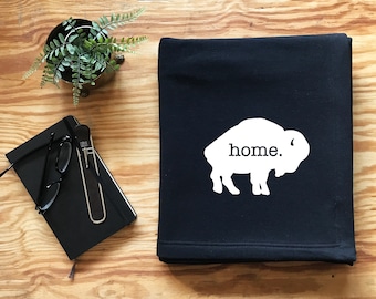 Buffalo Throw Blanket, Buffalo NY Home Decor, WNY Sweatshirt Camping Blanket, BFLO, 716, Buffalove, Housewarming or Moving Gift