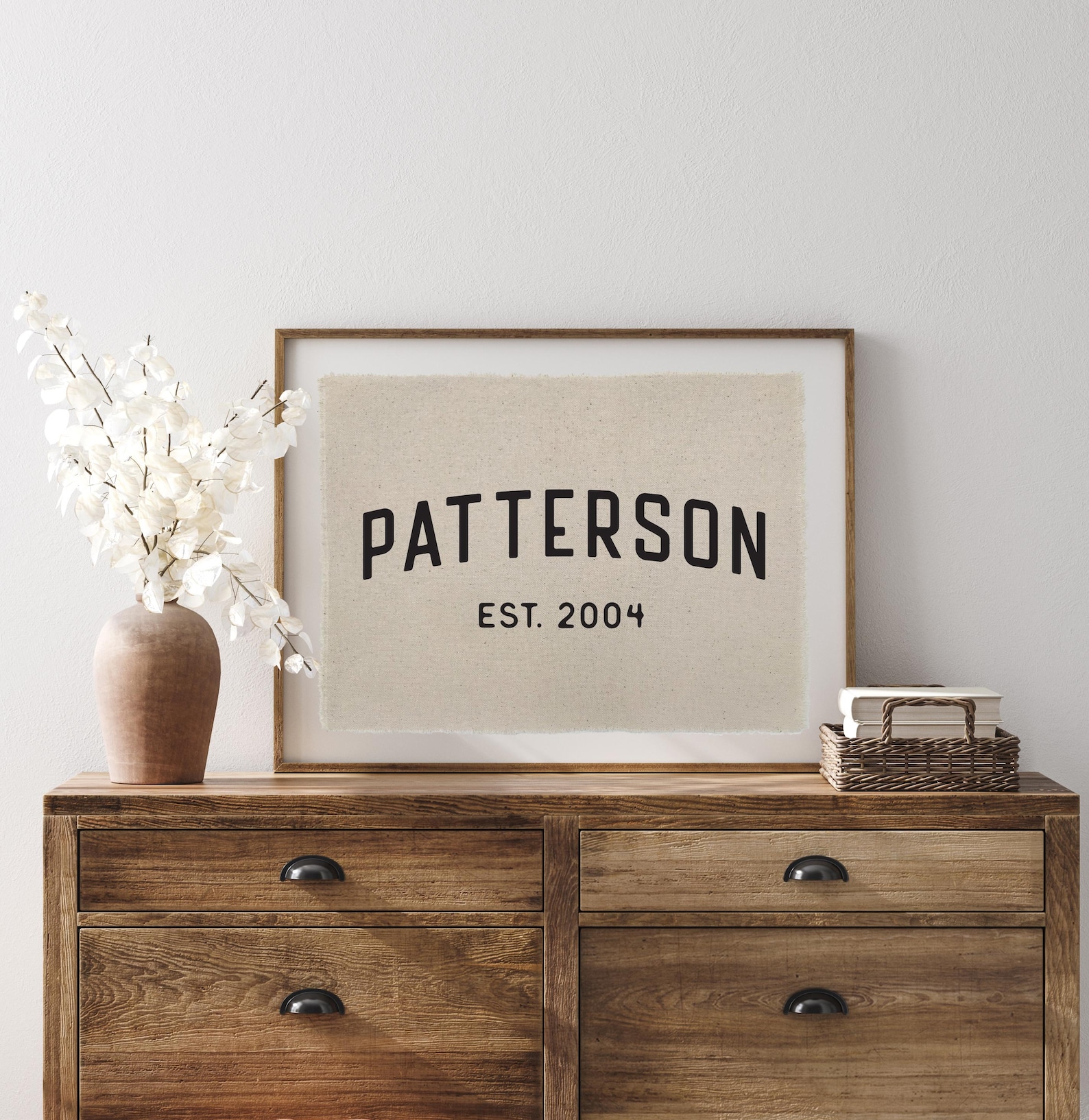Personalized Family Name Flag Sign, Custom Wall Decor Canvas Poster, Wall Art Pennant Banner for the Home