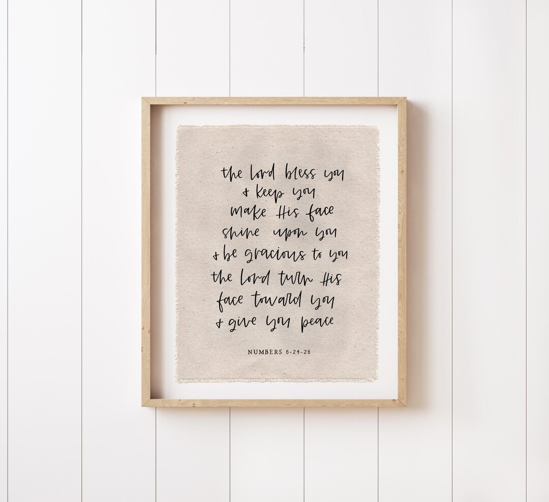 Christian Wall Art, Bible Scripture Canvas Tapestry Art Print, Vintage ...