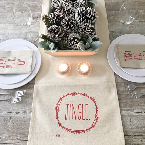 christmas table runner jingle