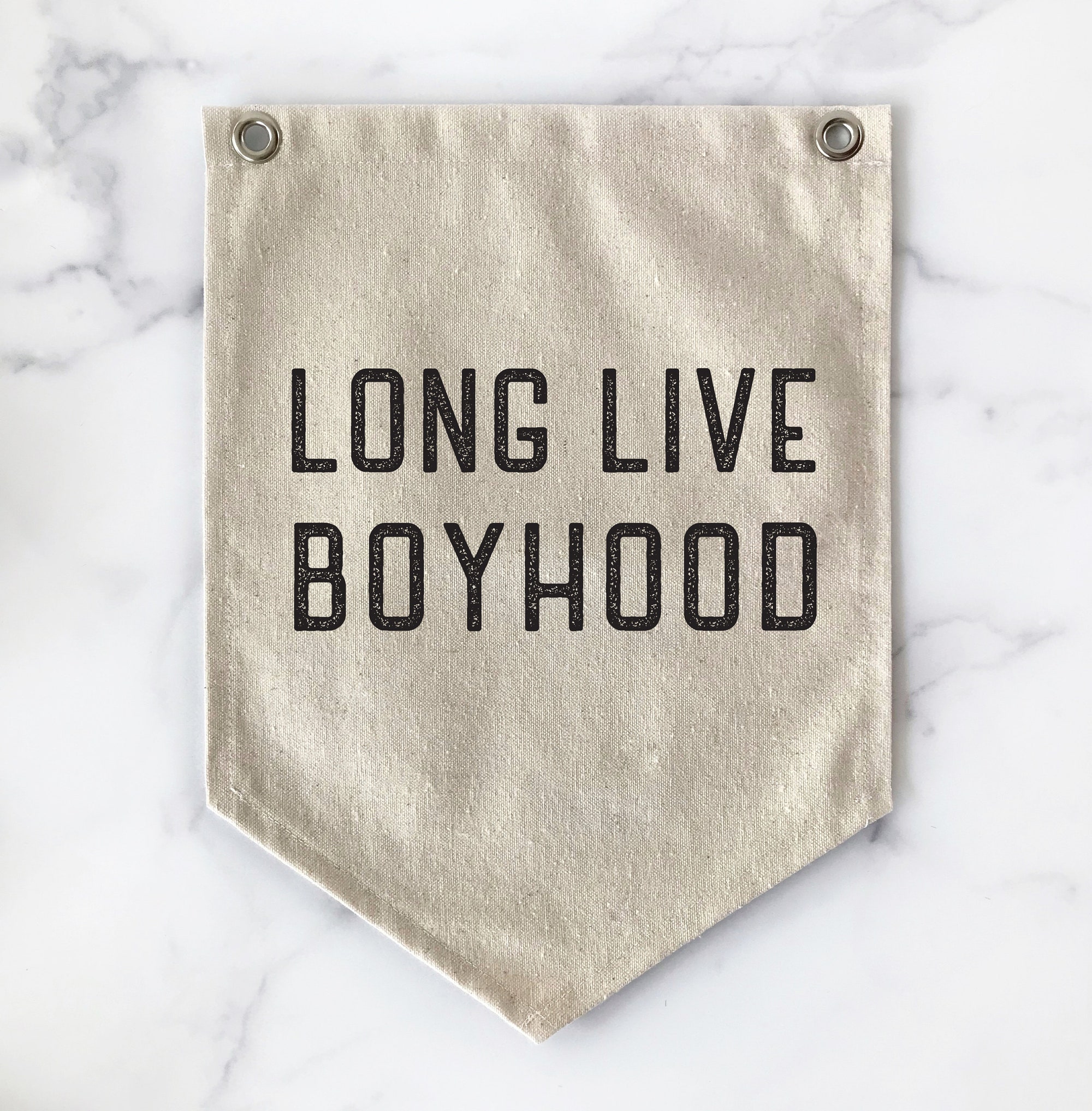 Nursery Wall Decor, Long Live Boyhood Pennant Flag Wall Art Banner, Kids Room Decor