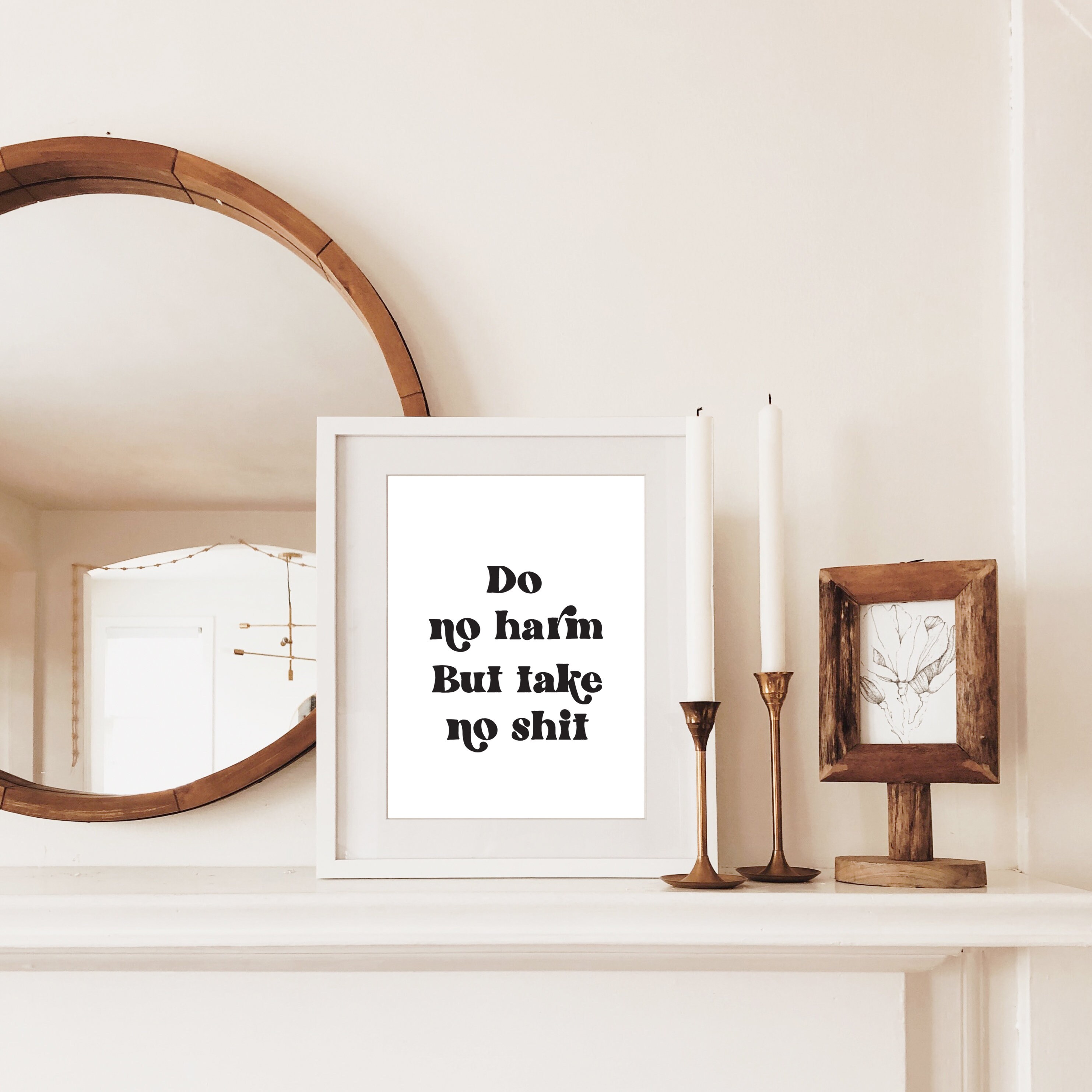 Funny Printed Wall Art Home Office Wall Decor Do No Harm Etsy UK
