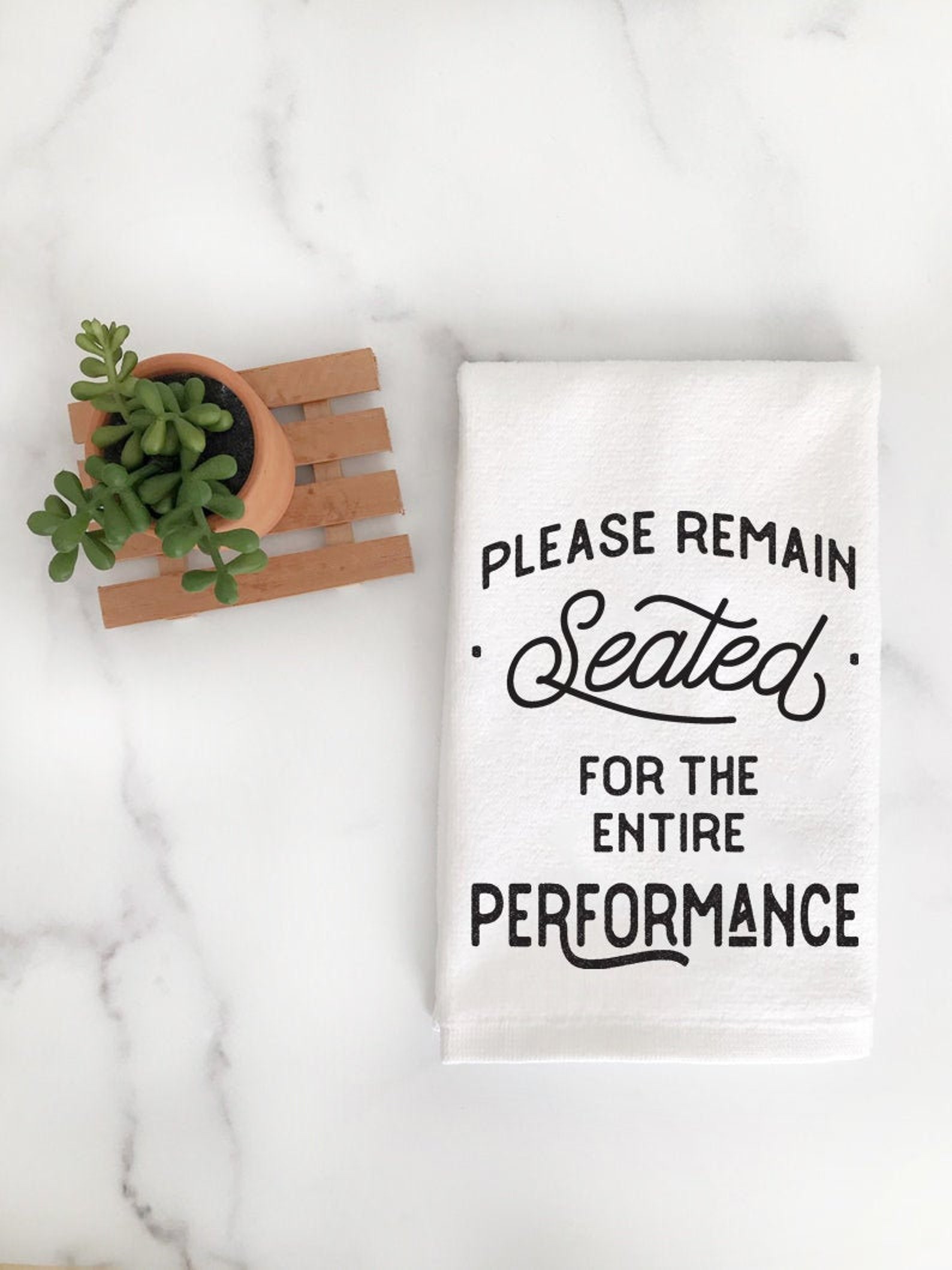 Funny Hand Towel Set Bathroom Decor Please Remain Seated Etsy