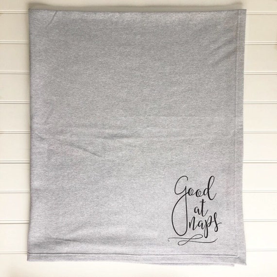 Grey shop sweatshirt blanket