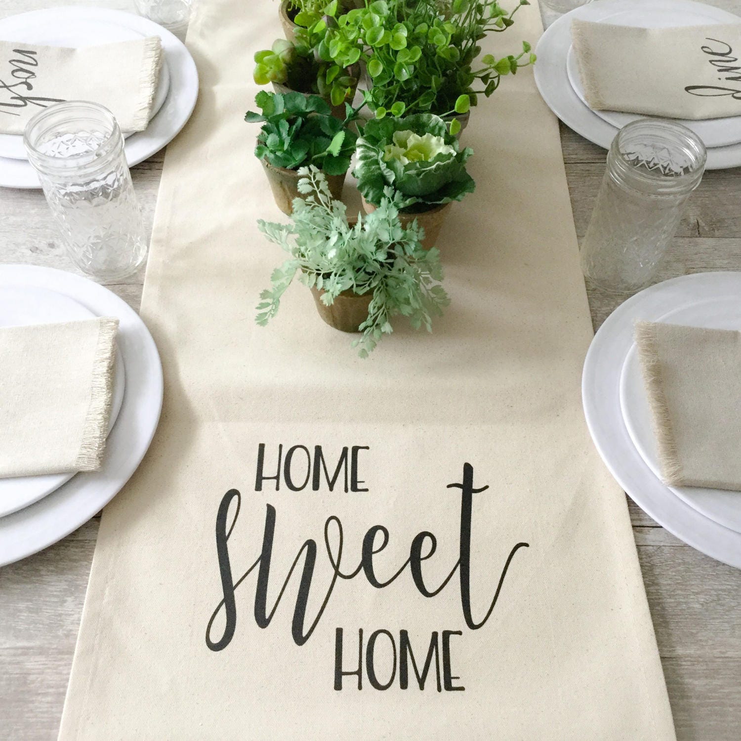 Table Runner Home Sweet Home Table Runner Home Decor Etsy