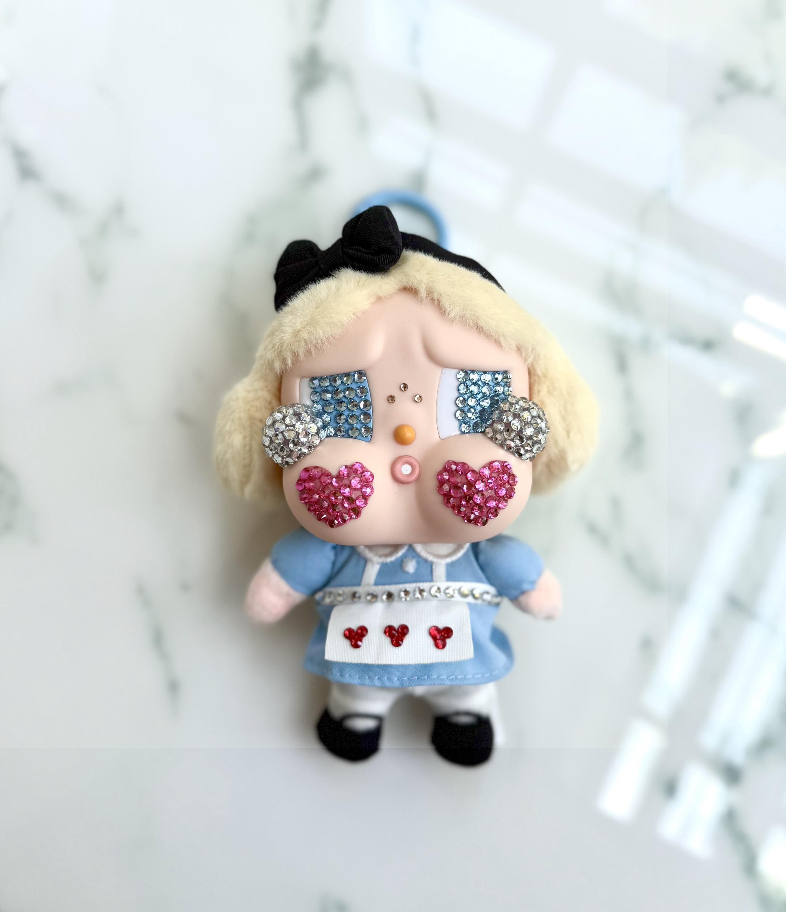 Pop Mart Crying Again She's Alice Bag Charm Keychain - Etsy
