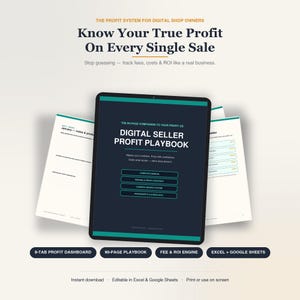 Etsy Seller Profit Tracker | Google Sheets Bookkeeping Template, Income Expense & Sales Tracker for Small Business