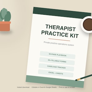 Therapist Private Practice Forms Bundle | Intake, Consent, SOAP Notes, Treatment Plan Templates | Counseling Business Kit | Editable