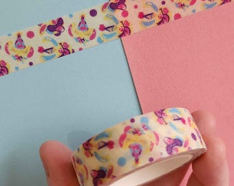 Kawaii Glitter Clown Washi Tape: Clowncore Charm