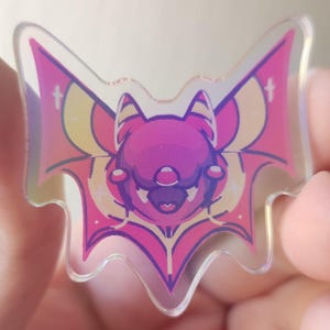 Iridescent Acrylic Bat Pin