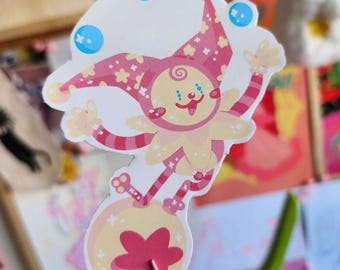 Pink Juggling Clown Sticker