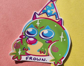 Frog Clown Sticker