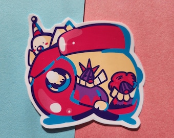 Clowncore Clown Dumptruck Sticker