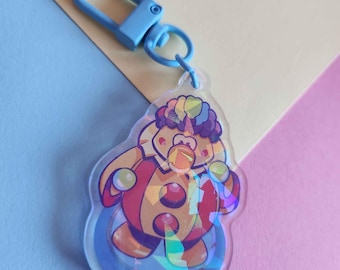 Club Penguin Clown Inspired Keychain