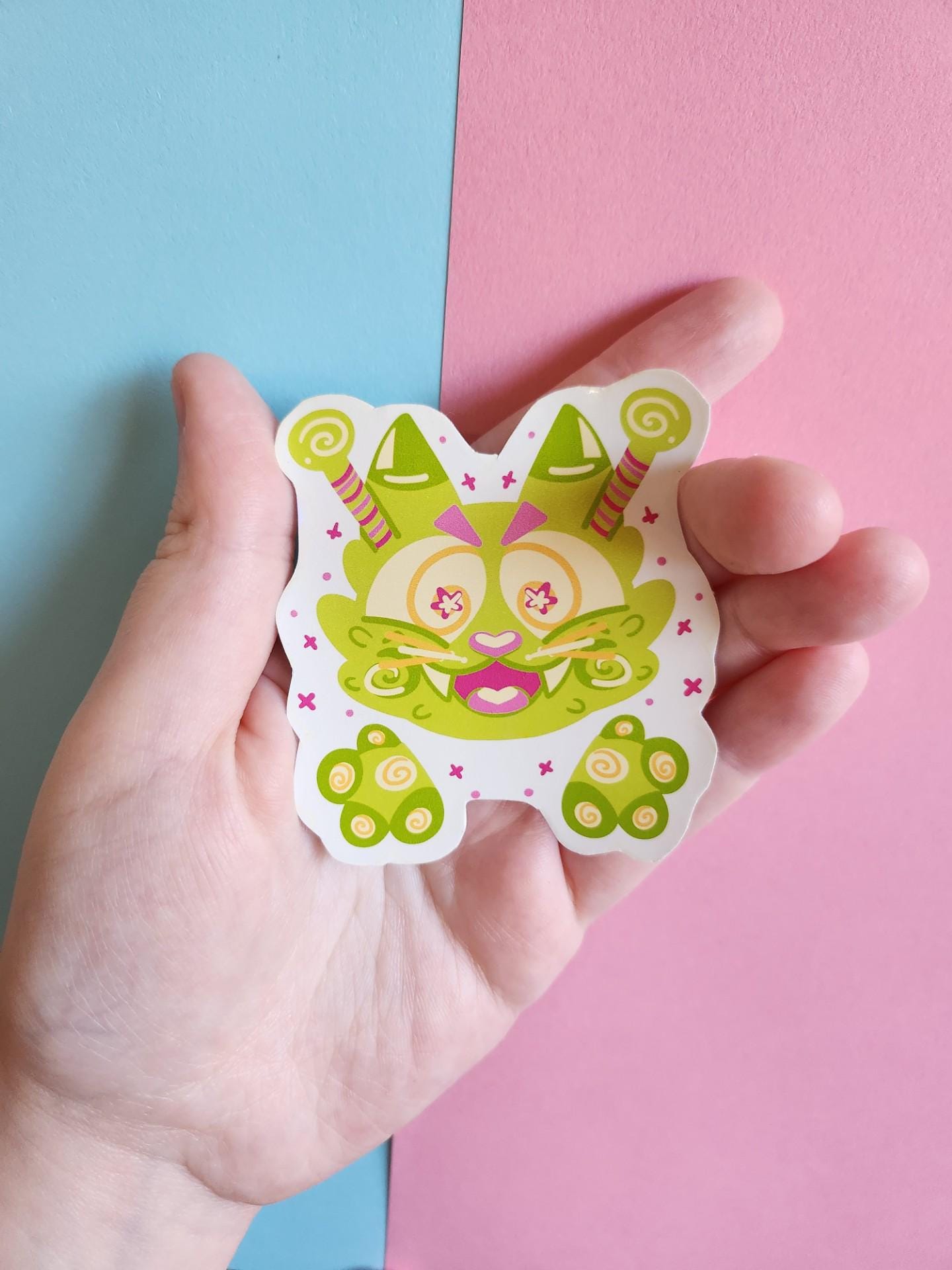 Alien Cat Sticker - Etsy