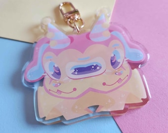 Puppy Dog Clown Twin Keychain