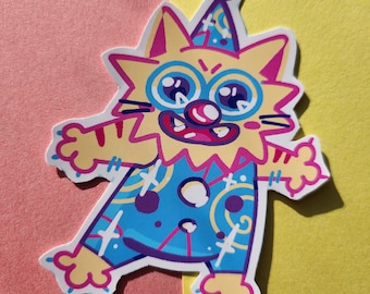 Cat Clown Sticker