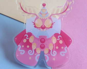 Clown Moth Acrylic Pin