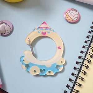 Acrylic Clown Keychain Carabiner