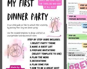 My First Dinner Party - 7 step dinner party planner for kids
