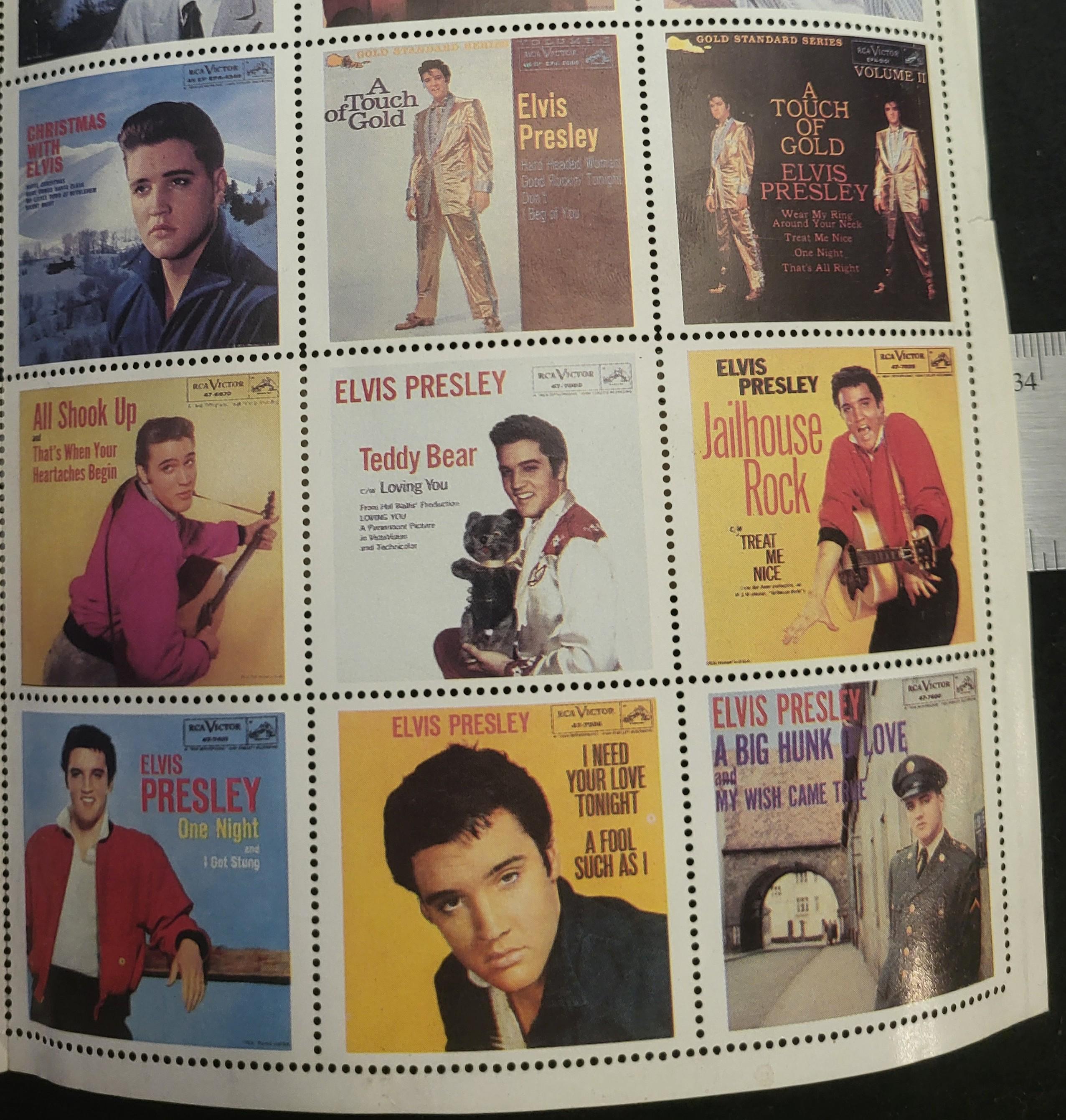 Elvis Presley 1950s RCA Album Covers Limited Edition 36 Stamps
