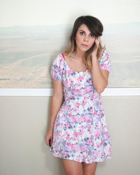 versatile flirty floral dress, small