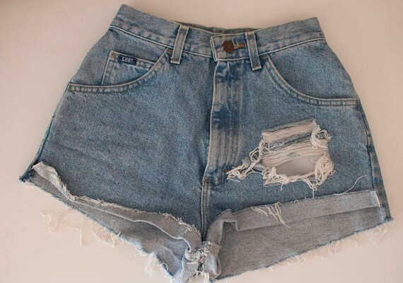 high waisted cut off jean shorts