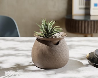 3D Printed Self-Watering Planter | Aquaflora Pot, Modern Home Deco