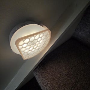 Motion Sensor Stair Lights | 3D Printed Mount, LED Puck Lights, Remote (No-Drill)