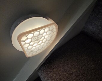 Motion Sensor Stair Lights | 3D Printed Mount, LED Puck Lights, Remote (No-Drill)