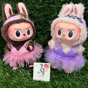 Ballerina Tutu skirt for Labubu Dolls. 100% Handmade in USA. Pink Purple Tutu Skirt. PopMartGift Ideas. Clothing only. DoLL is NOT included.
