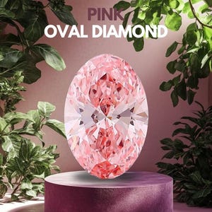 Oval Cut Pink Colour Lab Grown Diamond : IGI Certified Vvs/Vs Cvd Loose Diamond and ring